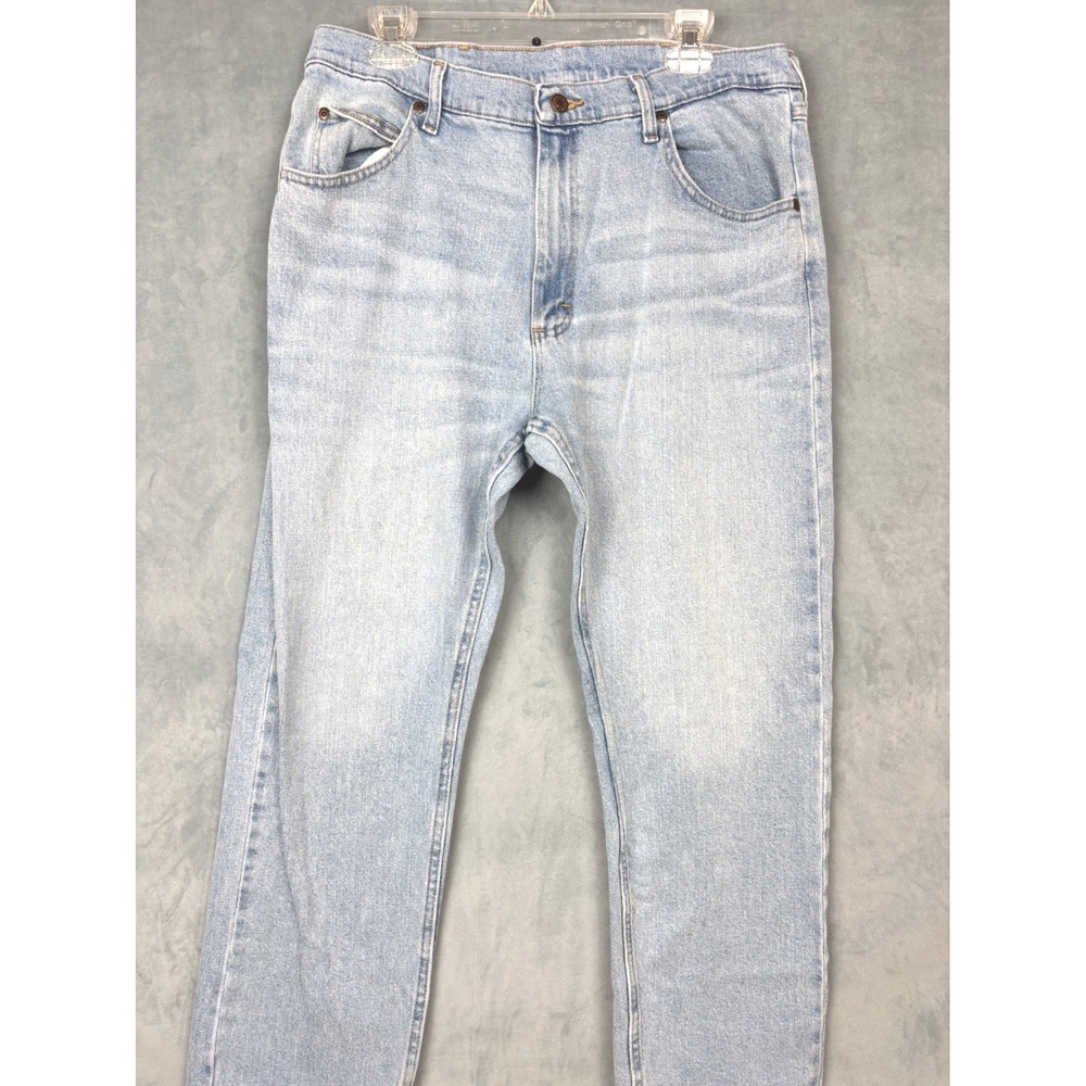 Wrangler Premium Quality Light Wash Straight Leg Denim Jeans Mens 34x28